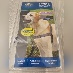 PETSAFE Easy Walk No Pull Harness Gray & Black - Medium/Large Dog